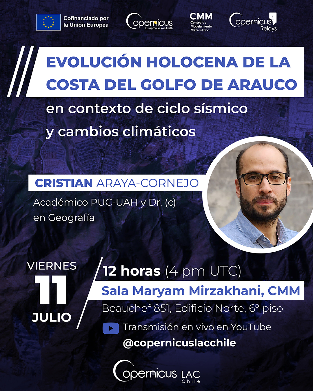 Copernicus Seminar: Holocene evolution of the Arauco Gulf coast in the context of seismic cycle and climatic changes