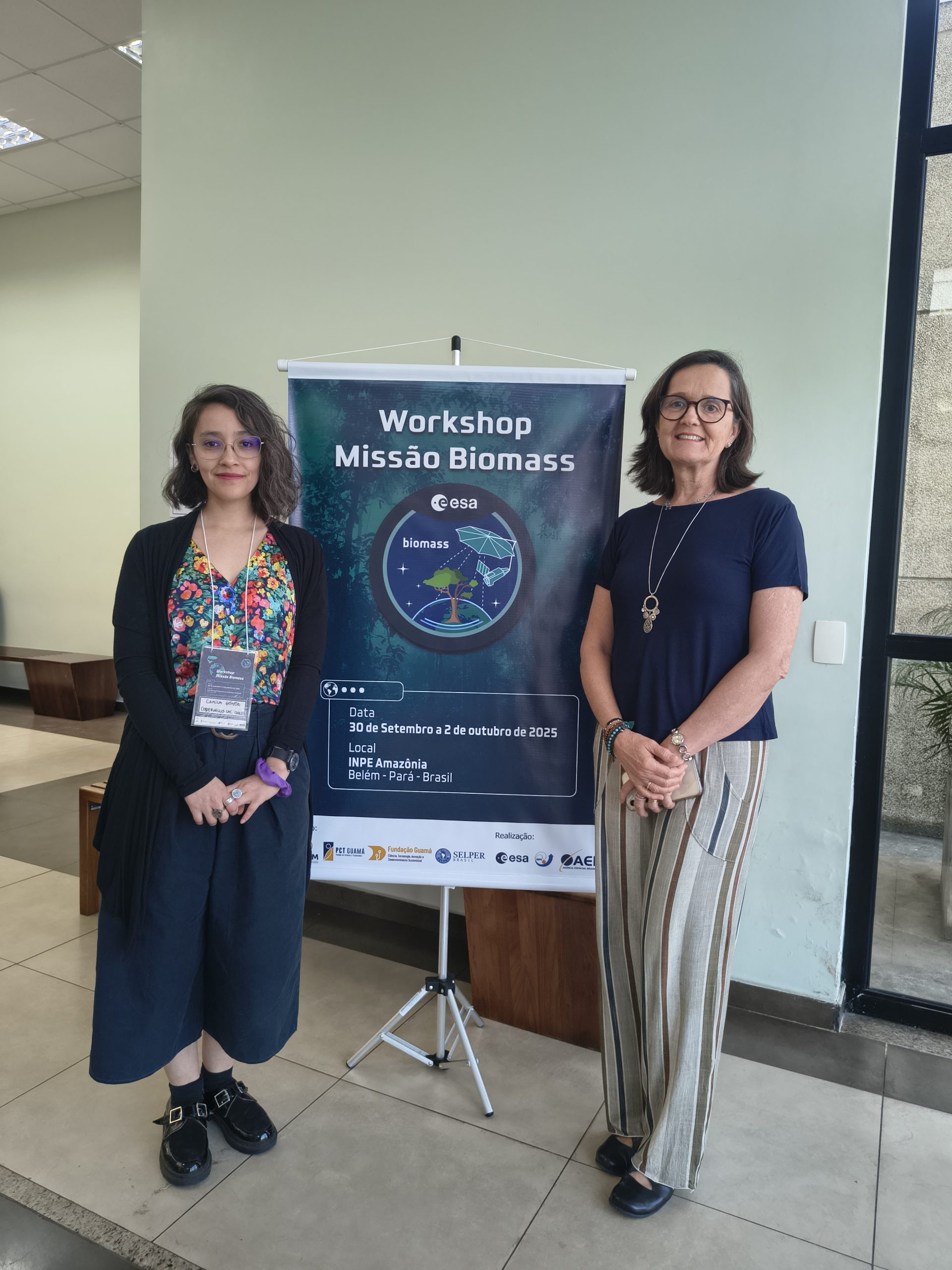 Camila Gómez, project engineer at CopernicusLAC Chile, participated in the Biomass Mission Workshop in Brazil