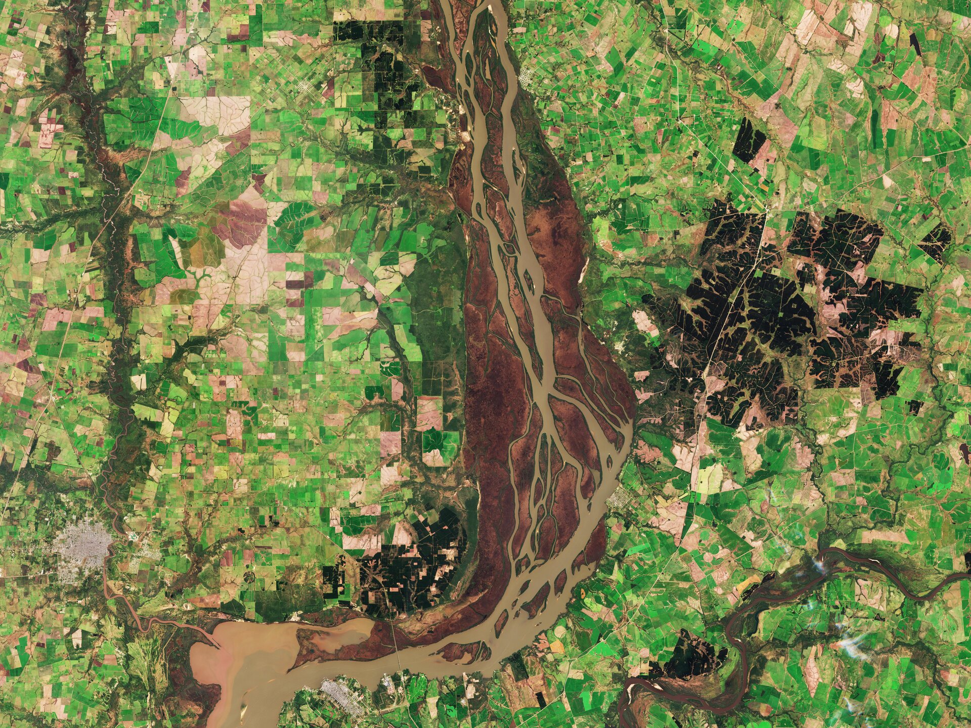 As áreas úmidas do rio Uruguai