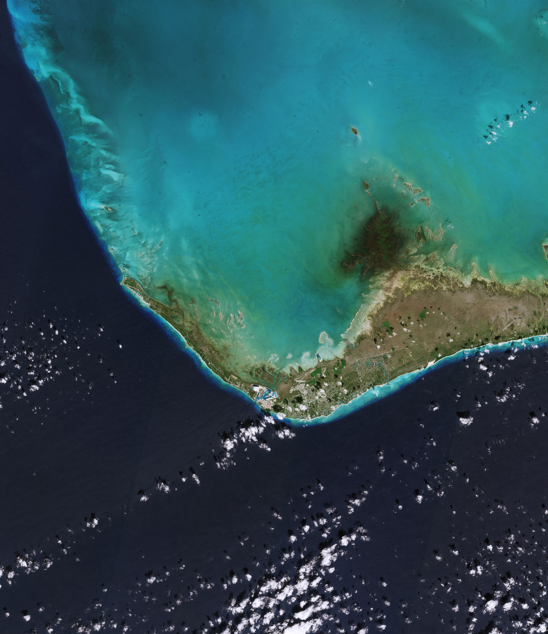 A Terra vista do espaço A grande ilha das Bahamas