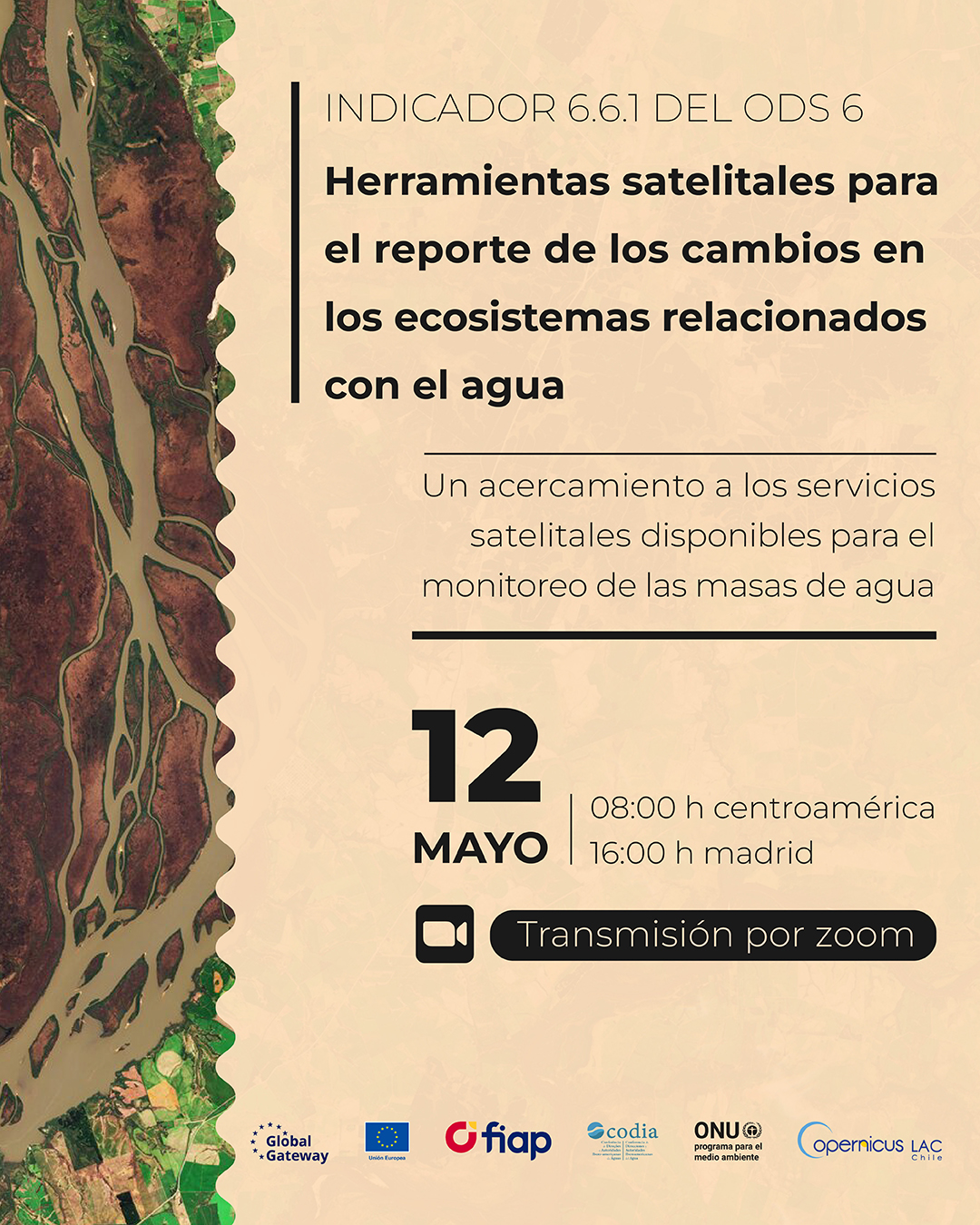 Webinar “Ferramentas de satélite para relatórios de mudanças em ecossistemas relacionados à água”