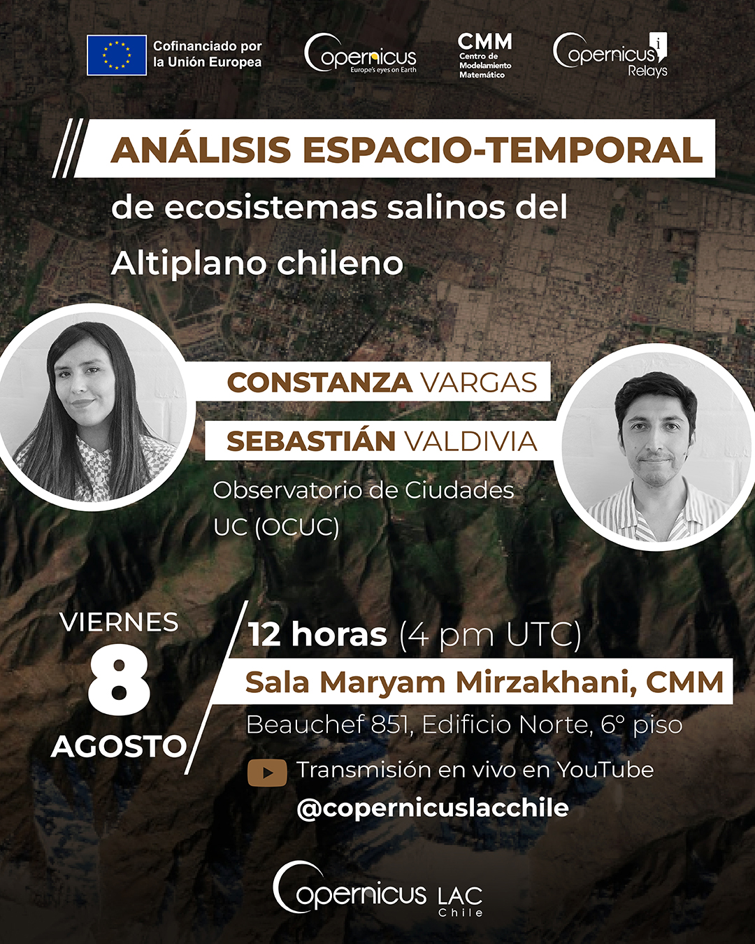 Seminário Copernicus: Análise espaço-temporal dos ecossistemas salinos do Altiplano chileno