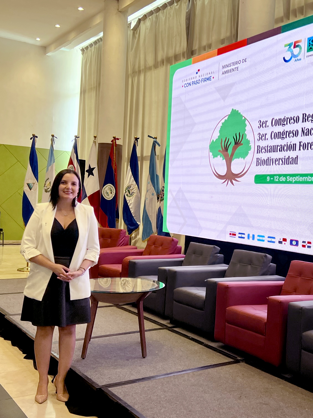 Macarena Pérez participa do Terceiro Congresso Regional da Comissão Centro-Americana de Meio Ambiente e Desenvolvimento (CCAD)