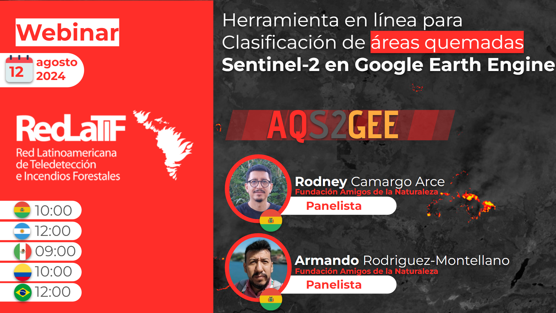 Herramienta en línea para clasificación de áreas quemadas Sentinel-2 en Google Earth Engine