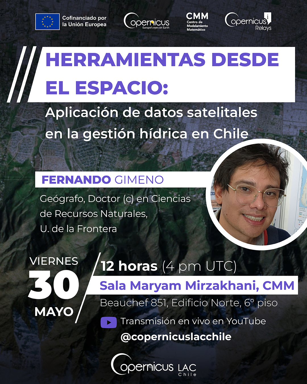 Seminario Copernicus – Herramientas desde el espacio: aplicación de datos satelitales en la gestión hídrica en Chile
