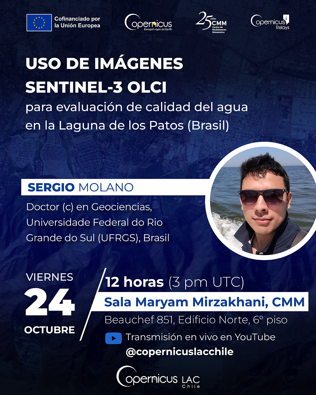 Seminario Copernicus: Uso de imágenes Sentinel-3 OLCI para evaluación de calidad del agua en la Laguna de los Patos (Brasil)